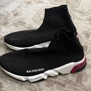 Balenciaga Black and White Sock Sneakers